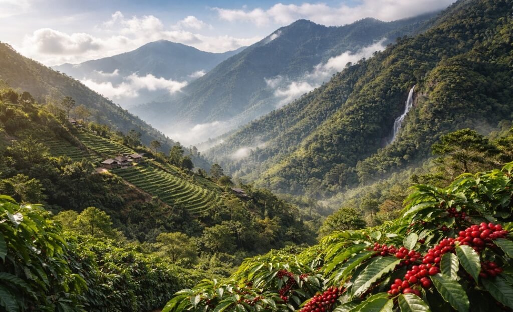 plantaciones de café en altura
