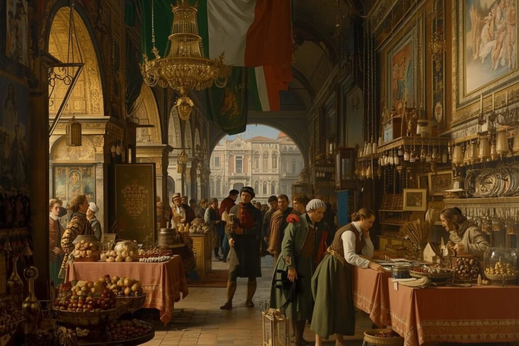 Imagen de Venecia comerciando café con oriente en el pasado